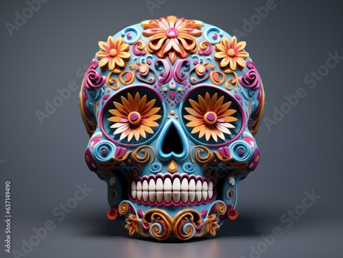 Traditional Art: 3D Skull as an Ode to the Day of the Dead
