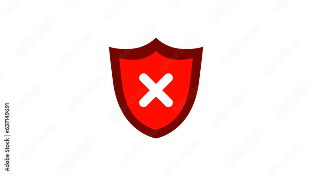 shield icon animation on white background. security check icon symbol. shield icon animation on white background. security check icon symbol.