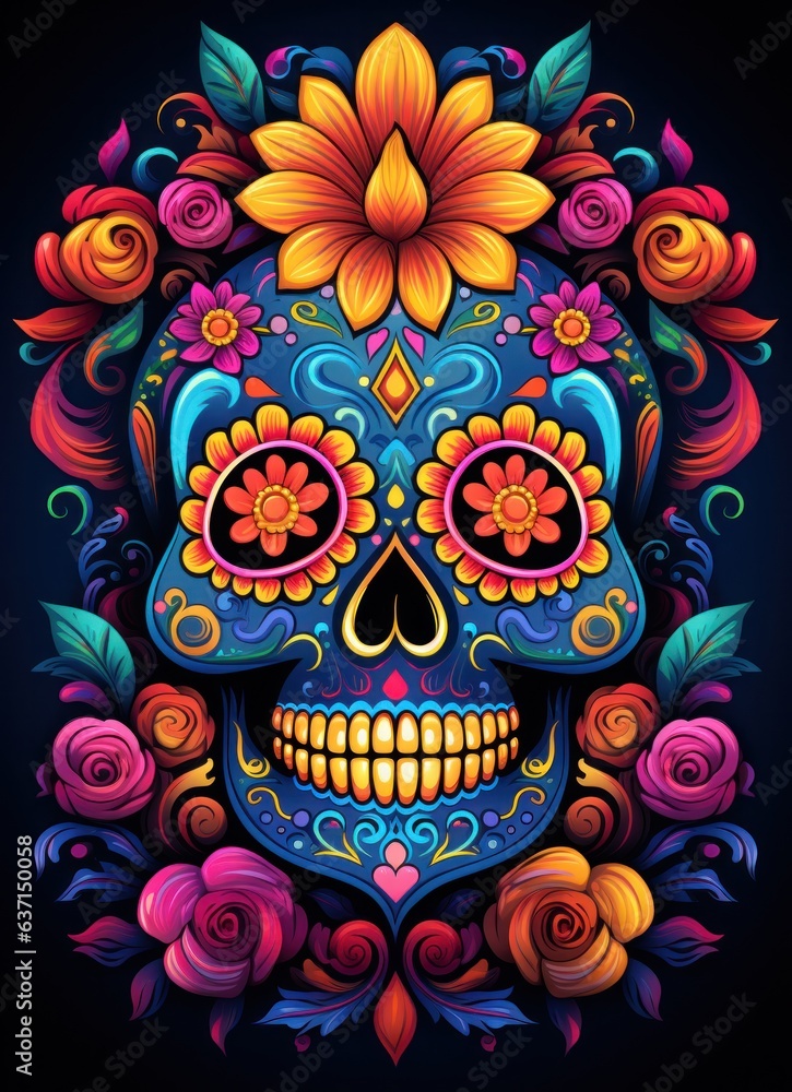 A Vivid Memory: A Skull for the Dia de los Muertos Celebration A Vivid Memory: A Skull for the Dia de los Muertos Celebration