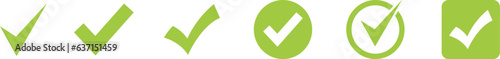 Green Checkmark Icon Collection. Green check mark icon. Check mark vector icon. Checkmark Illustration. Green checkmark isolated on white background. Correct vote choise isolated s