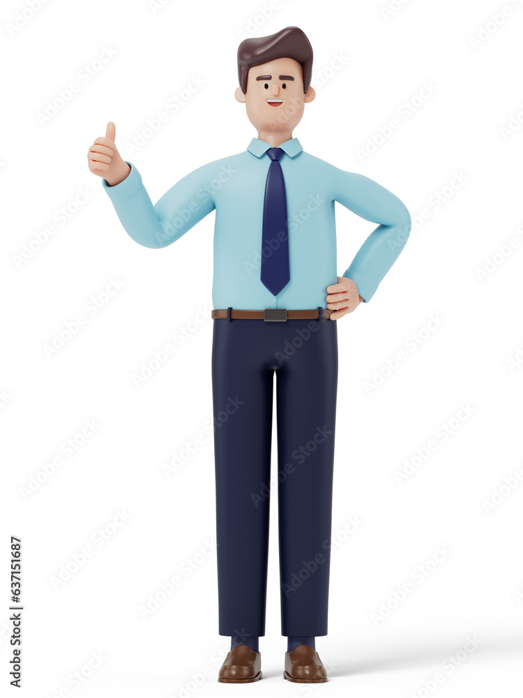 A 3D cartoon character standing and showing thumbs up, showing gesture cool, 3d rendering,conceptual image, isolated on white background. A 3D cartoon character standing and showing thumbs up, showing gesture cool, 3d rendering,conceptual image, isolated on white background.