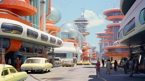 Retro futuristic city.