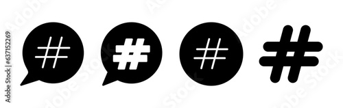 Hashtag icon vector. hashtag simbols