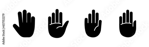 Hand icon vector. hand symbols. palm