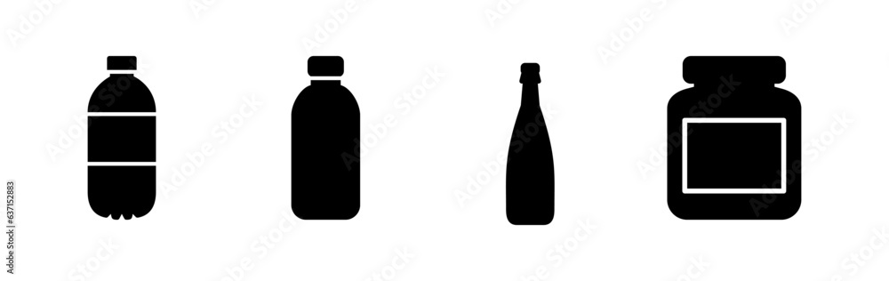 bottle icon vector. bottle icon in trendy flat design bottle icon vector. bottle icon in trendy flat design