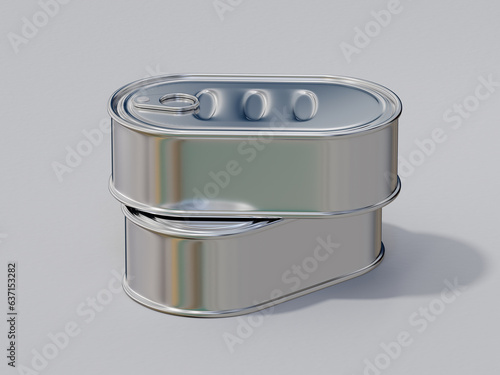 Mini Size Ovals Canned Food Product Photo With Piled Up Pose