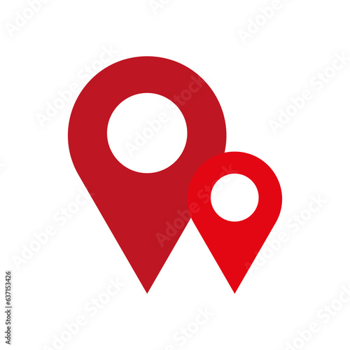 Realistic location map pin gps pointer markers. Vector illustration. EPS 10.