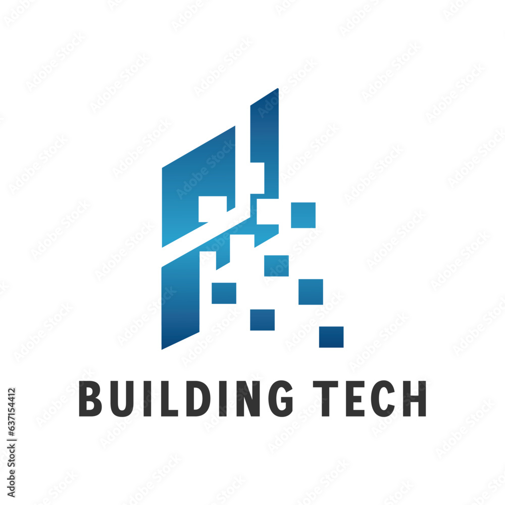 Building Tech logo design architecture inspiration Building Tech logo design architecture inspiration