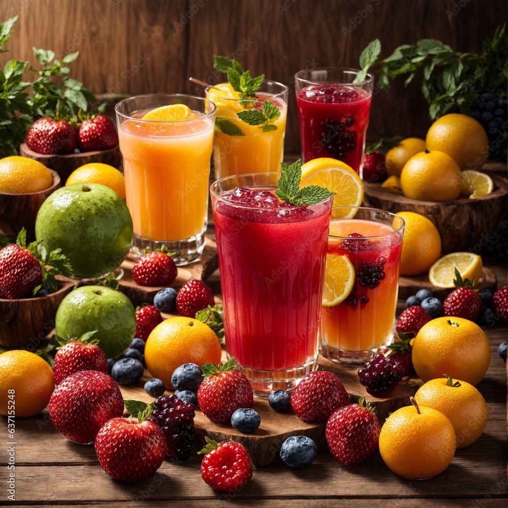 Alcoholic cocktail with vodka, pineapple juice, mango, red syrup and ice. Long drink or summer cold mocktail. Tropical dark background with palm leaves and exotic fruits Alcoholic cocktail with vodka, pineapple juice, mango, red syrup and ice. Long drink or summer cold mocktail. Tropical dark background with palm leaves and exotic fruits