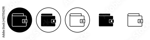 Wallet icon set. wallet vector icon