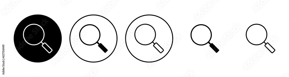 Search icon set. search magnifying glass icon Search icon set. search magnifying glass icon