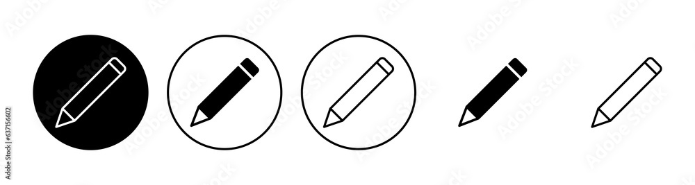 Pencil icon set. pen symbol. edit icon vector Pencil icon set. pen symbol. edit icon vector