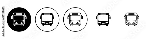 Bus icon set. bus vector icon