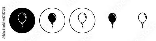 Wallpaper Mural Balloon icon set. party balloon icon decoration birthday vector. Balloon black silhouette icon Torontodigital.ca