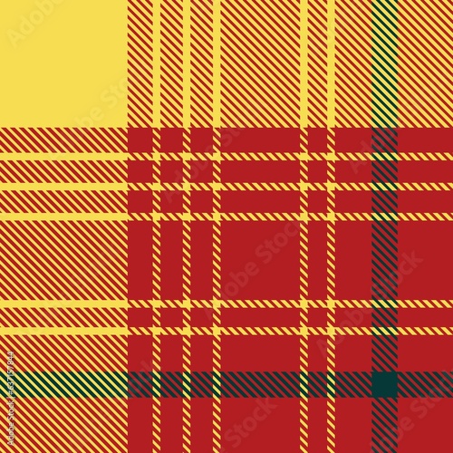 Scottish cage pattern for Christmas and New Year designs. Dark blue, red, green, yellow plaid plaid for flannel shirt. Festive winter textile print.