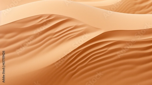 background with dune patterns.Rippled golden beige sand  in soft daylight