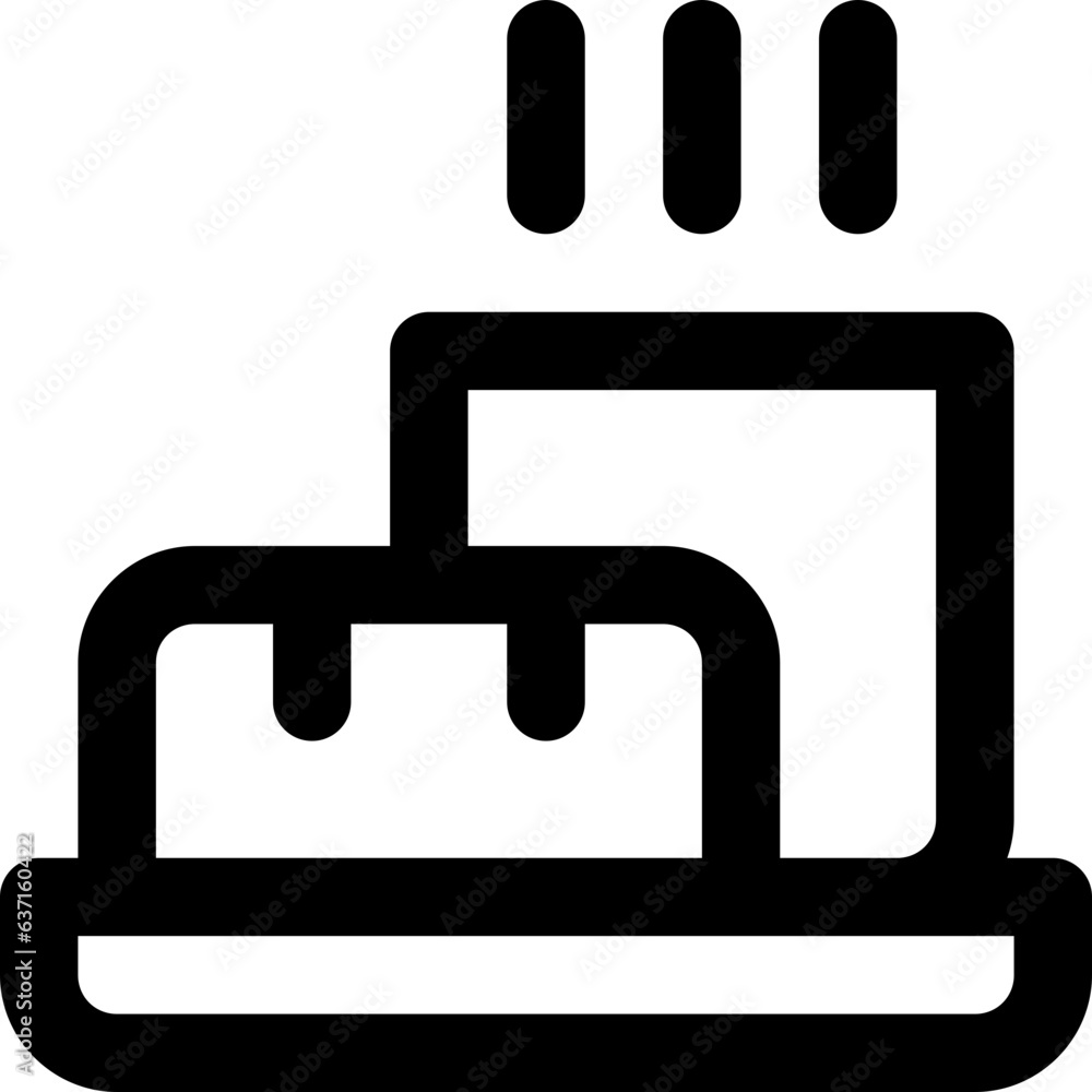 Breakfast in outline icon. Coffee cup, tea cup, bread, bun, food Breakfast in outline icon. Coffee cup, tea cup, bread, bun, food