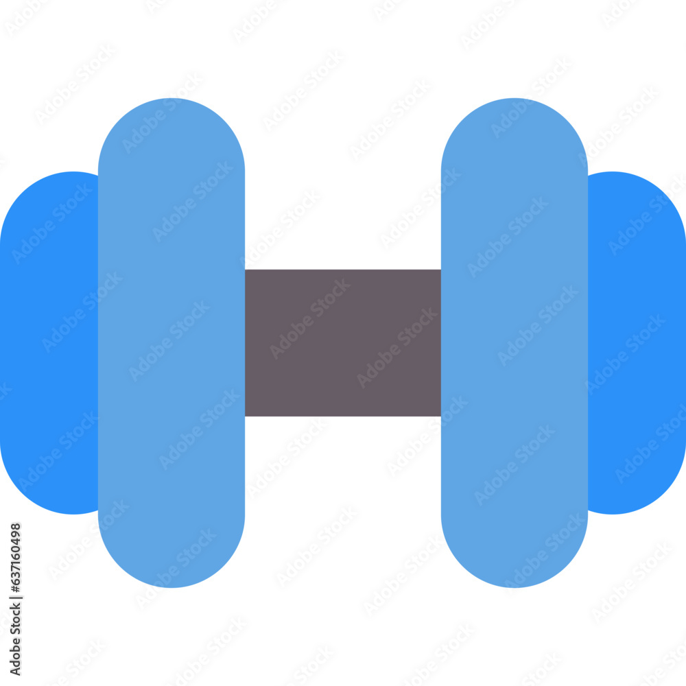 Dumbbell in flat icon. Barbell, gym, fitness, workout, hotel service