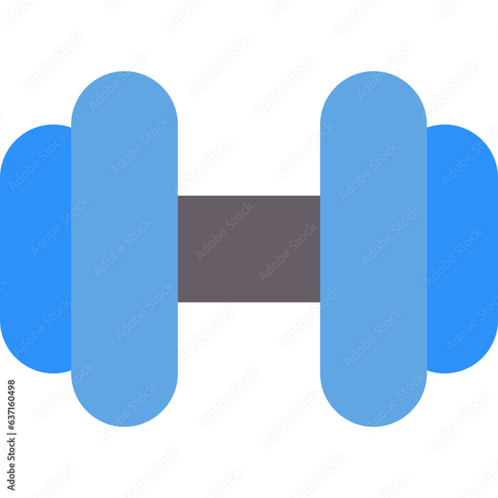 Dumbbell in flat icon. Barbell, gym, fitness, workout, hotel service Dumbbell in flat icon. Barbell, gym, fitness, workout, hotel service