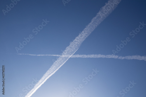 Chemical trails in the sky