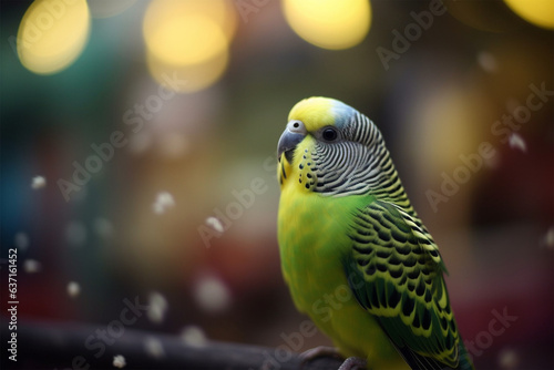 a beautiful parakeet with a blurred background