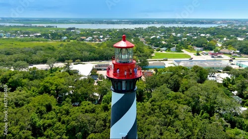 St Augustine FL Lighthouse C-Up Aerial Spin4