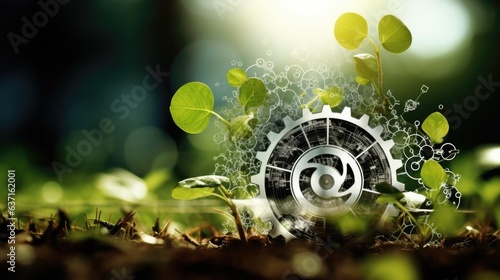 Wallpaper Mural "Tech-Powered Balance: Business, Teamwork, Success, and Nature" Torontodigital.ca