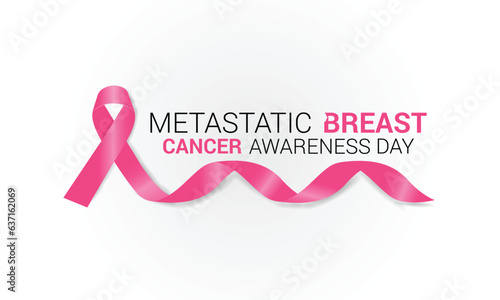 Metastatic Breast Cancer awareness day is observed every year on October 13.Banner, poster, card, background design template.