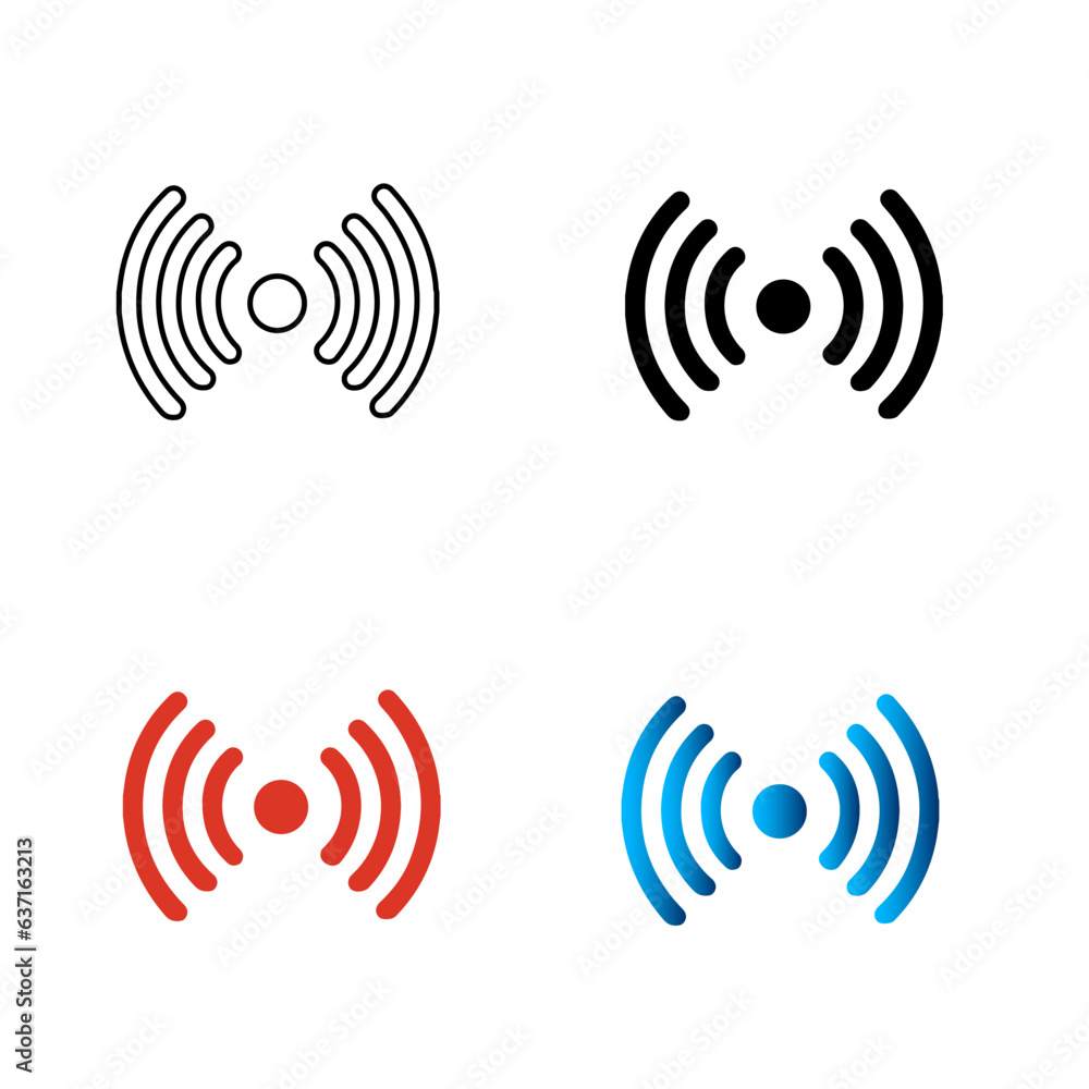 Abstract Signal Silhouette Illustration Abstract Signal Silhouette Illustration