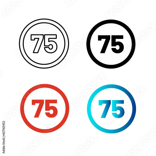 Free Download Abstract Speed Limit 75 Silhouette Illustration - GFXLoad