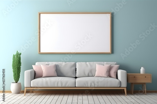 Inviting Frame Mockup Comforts, generative ai