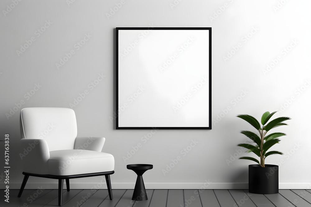 Modern Frame Mockup Ambiance, generative ai Modern Frame Mockup Ambiance, generative ai