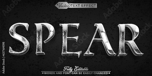 Silver Spear Vector Editable Text Effect Template