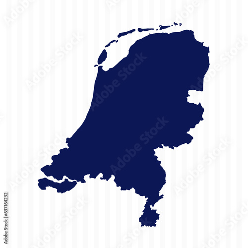 Flat Simple Netherlands Vector Map