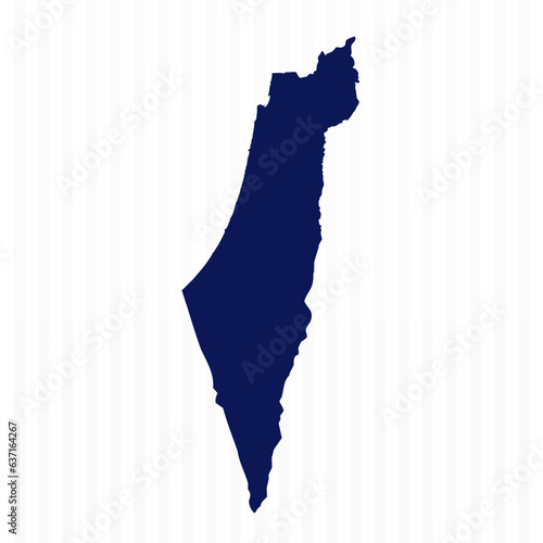 Flat Simple Palestine Vector Map