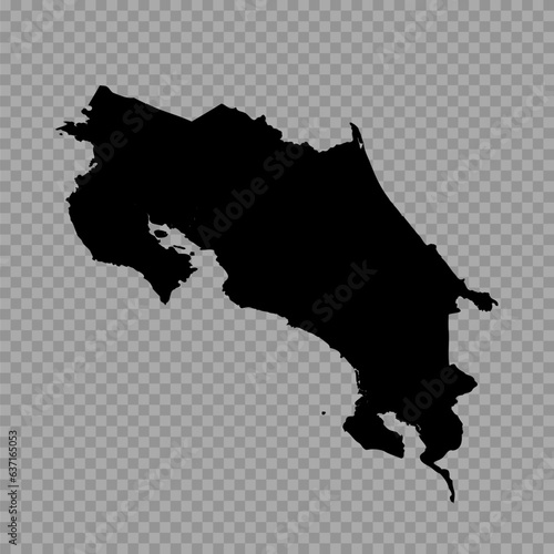 Transparent Background Costa Rica Simple map