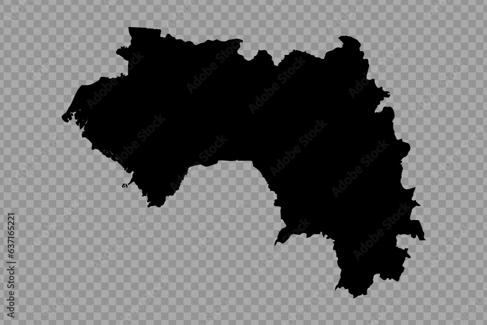 Transparent Background Guinea Simple map