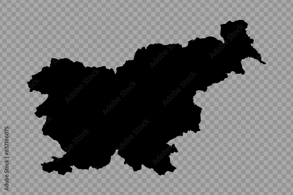 Transparent Background Slovenia Simple map