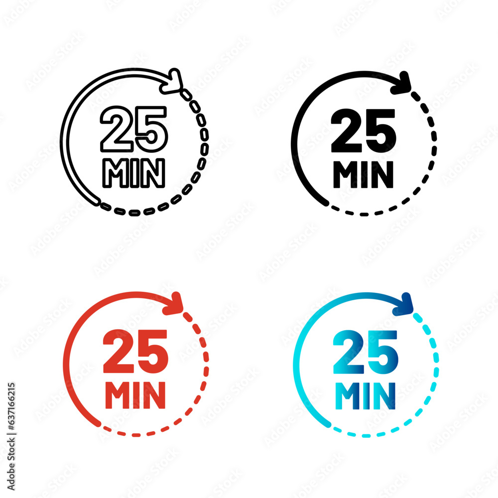 Abstract 25 Minutes Silhouette Illustration