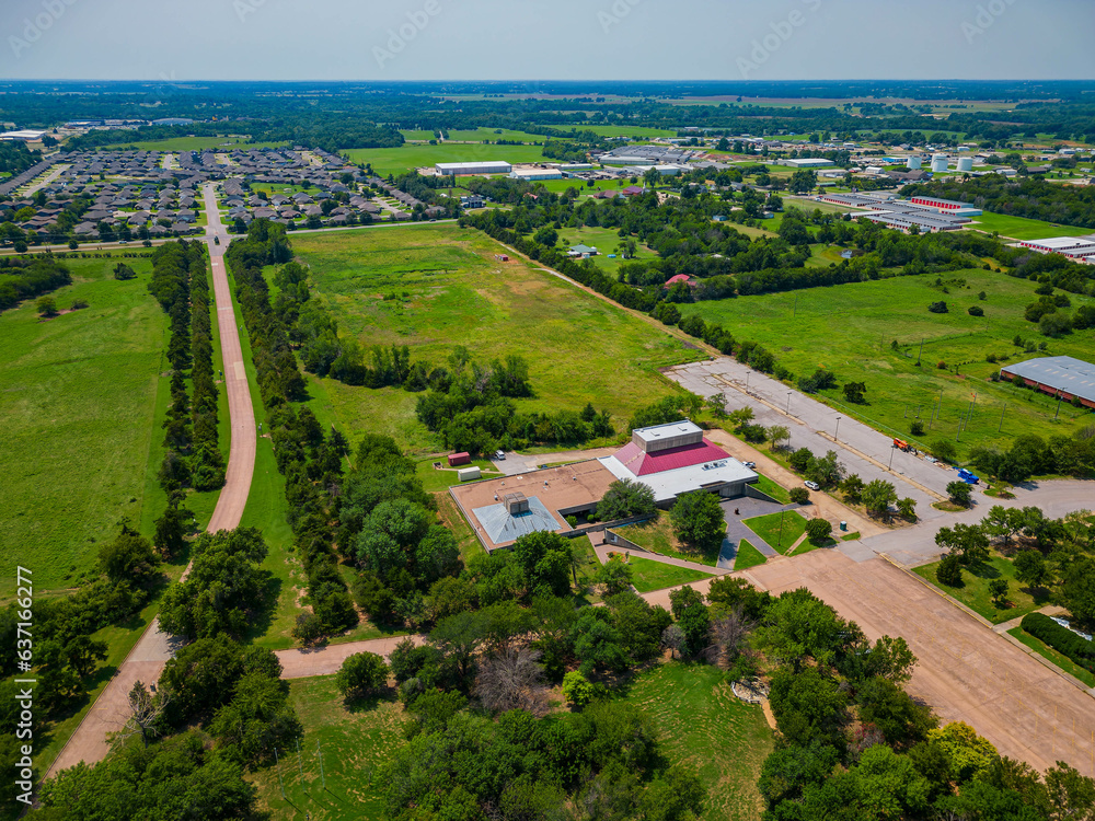 Aerial view of Shawnee cityscape