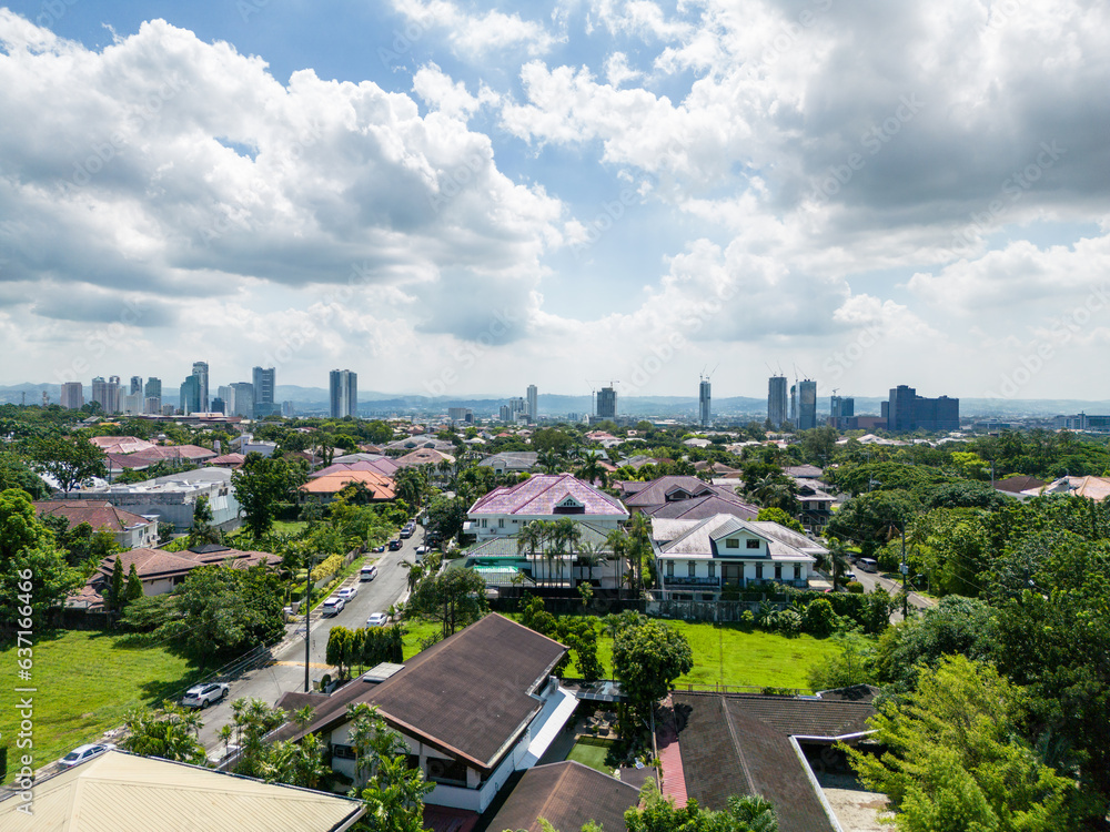 Manila, The Philippines –August 20, 2023. “A beautiful mid-morning cityscape panorama of Eastwood City as seen from Quezon City”. Manila, The Philippines –August 20, 2023. “A beautiful mid-morning cityscape panorama of Eastwood City as seen from Quezon City”.