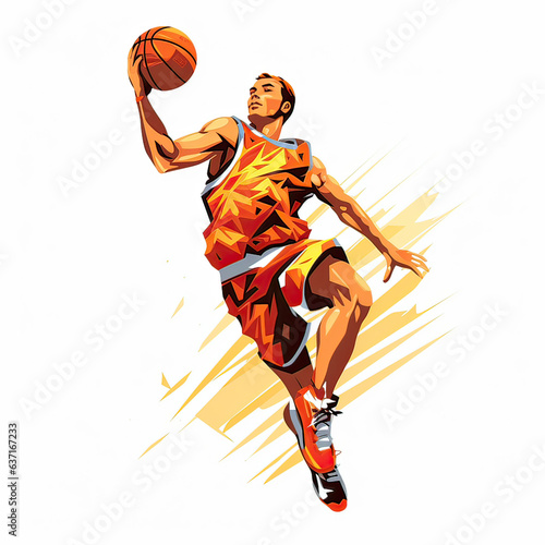 Basketball illustration (AI Generated) 