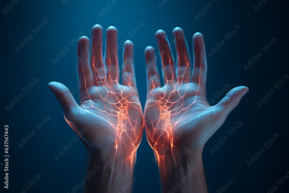 Medical image of Hand Paralysis - obrazy, fototapety, plakaty 