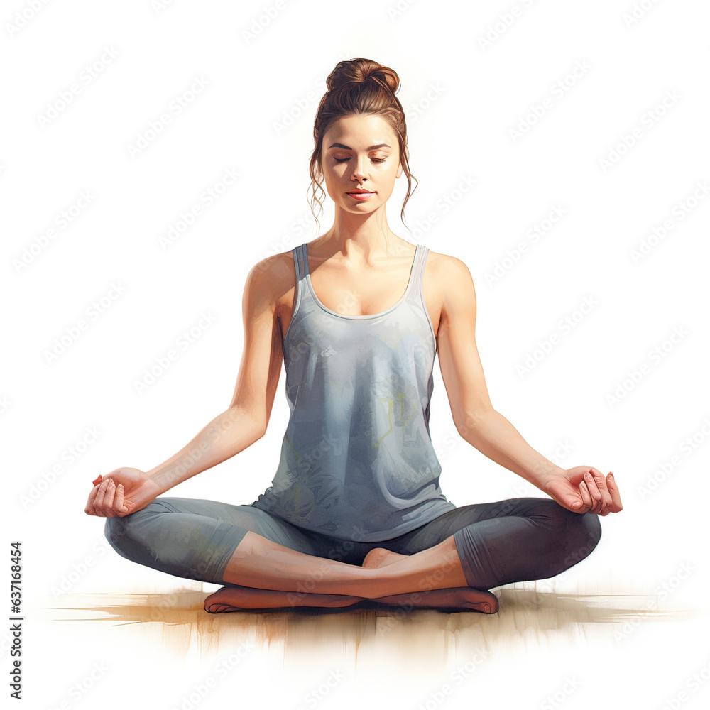 Yoga illustration (AI Generated) 