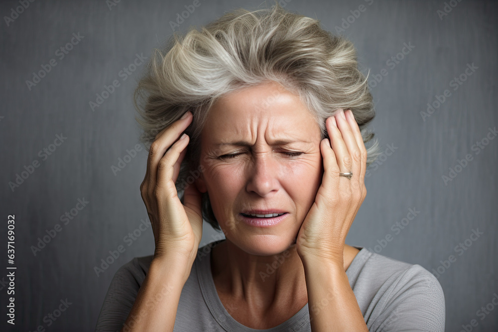 Woman having a headache (AI Generated) Woman having a headache (AI Generated)
