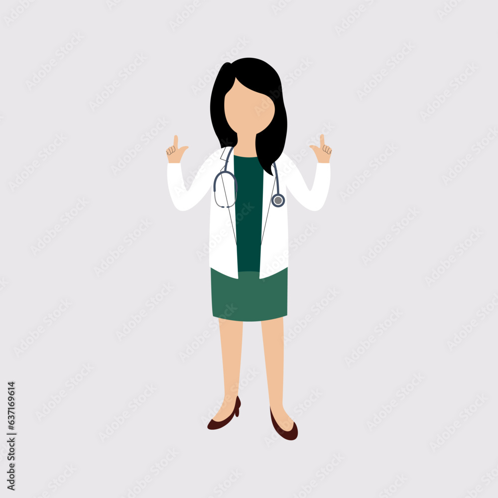 Woman doctor flat design vector illustration Woman doctor flat design vector illustration