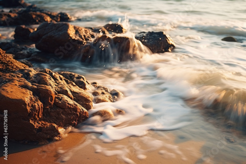 Wallpaper Mural Landscape with water and rocks (AI Generated)  Torontodigital.ca