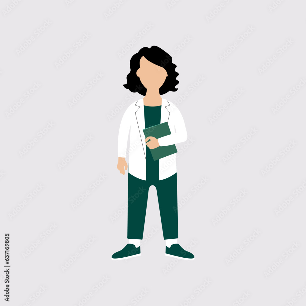 Woman doctor flat design vector illustration Woman doctor flat design vector illustration