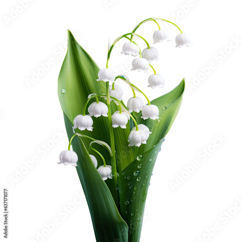 Lily on transparent background in nature photo