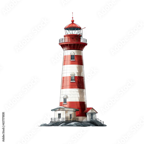 lighthouse isolated on a white background